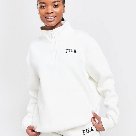 FILA Rib Panel 1/4 Zip Sweatshirt
