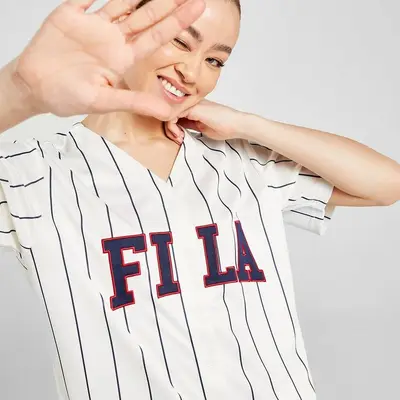 FILA Stripe Baseball Shirt