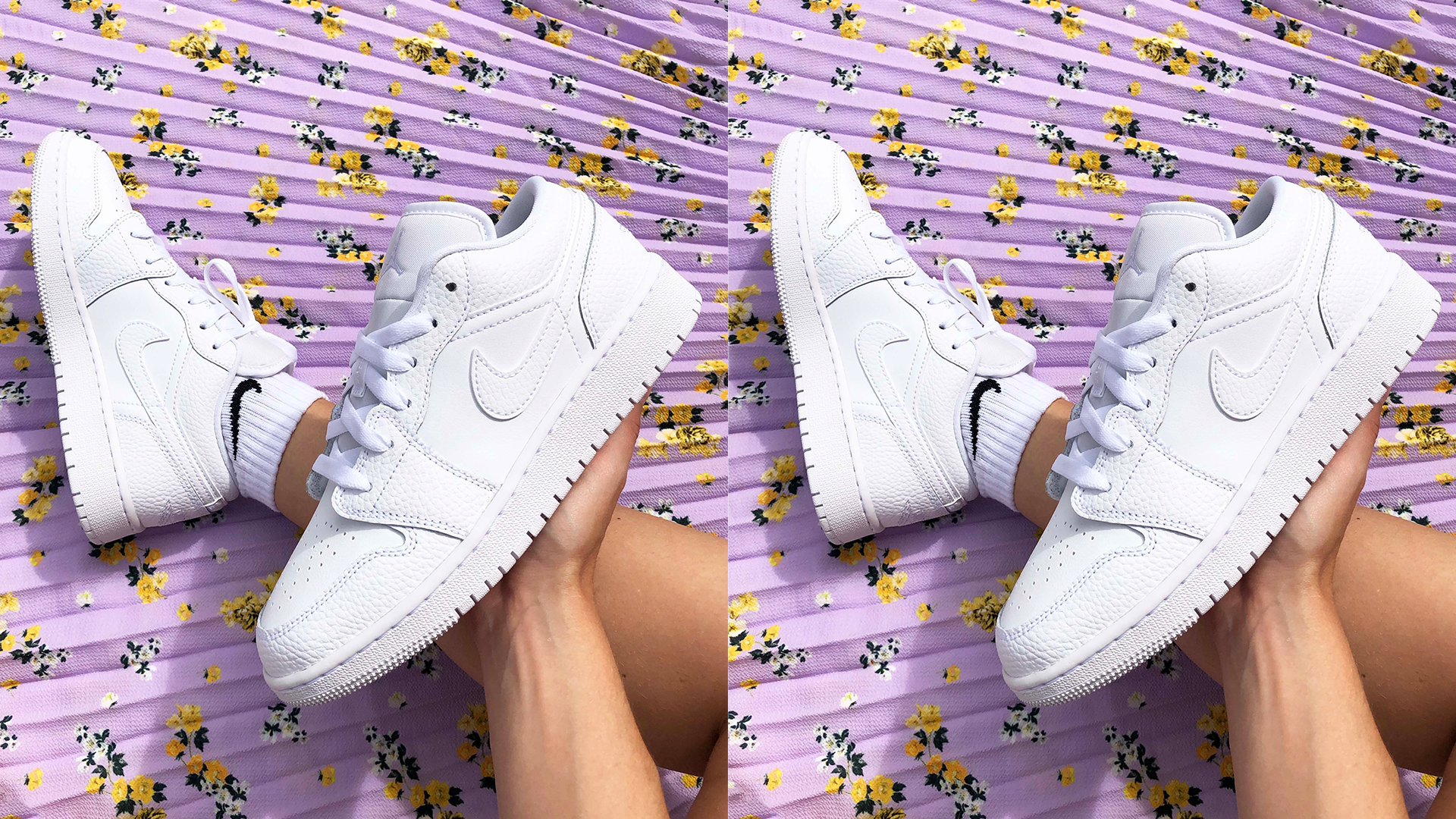 Jordan 1 Low GS Triple White