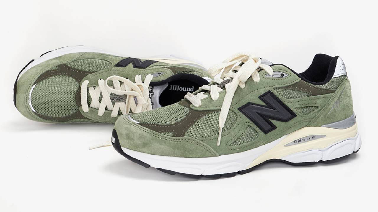 jjjjound x new balance 990 olive 3