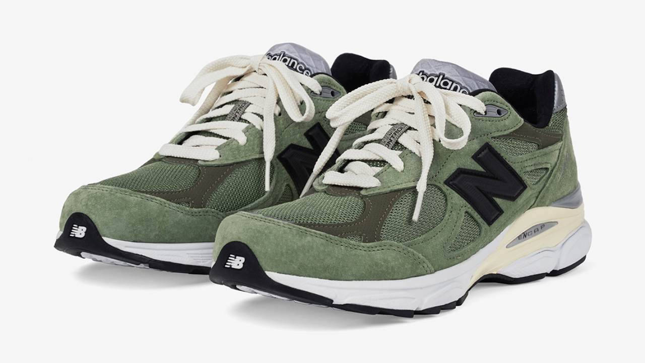 jjjjound x new balance 990 olive 4
