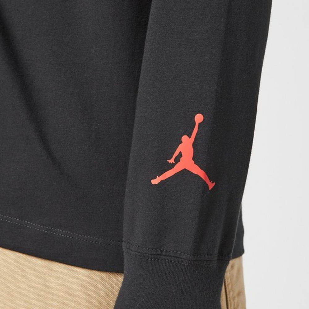 Jordan Graphic Long Sleeve T-Shirt - Black | The Sole Supplier