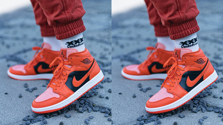 The Air Jordan 1 Mid Appears in "Orange Black"