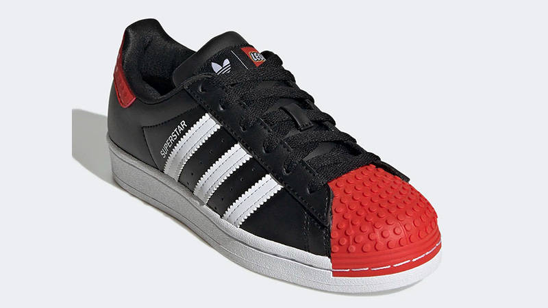 LEGO x adidas Superstar Black White Red Where To Buy GX3382