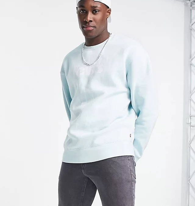 Poster Logo Sweatshirt - Light Blue 