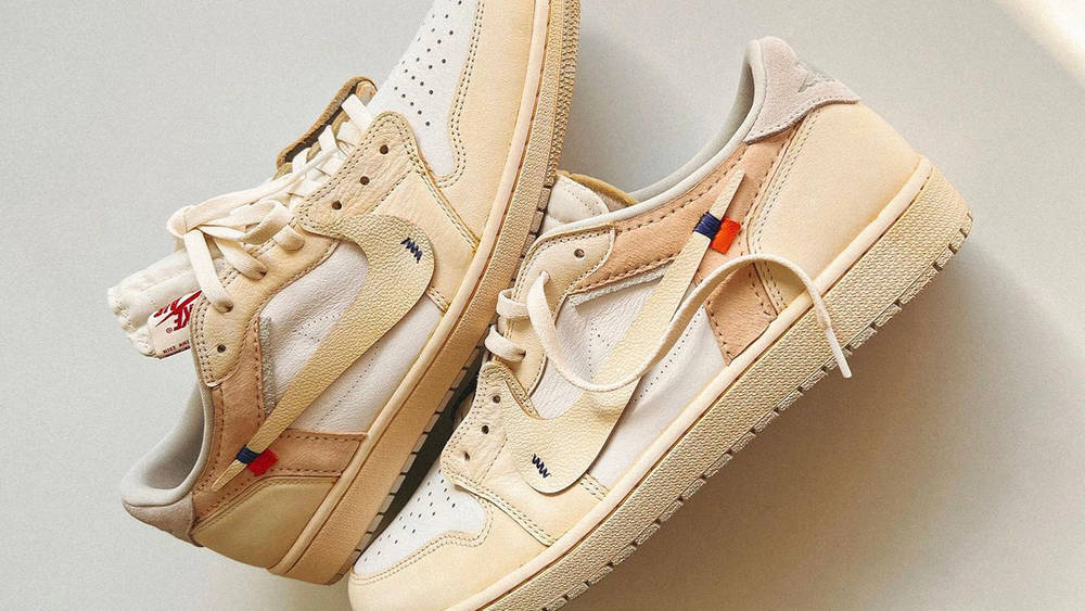 Image via chefhuyle LeBron James Flexes the Off-White x Air Jordan 1 Low Custom