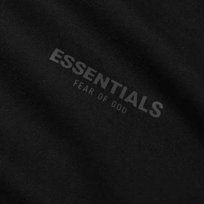 Fear of God Essentials Logo-Print Cotton-Blend Jersey Hoodie Black ...