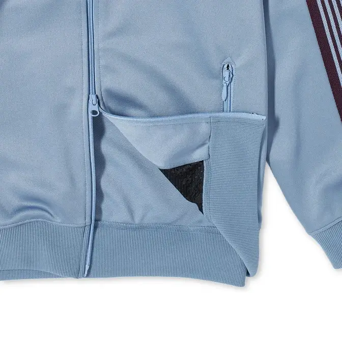 Needles Poly Smooth Track Jacket Sax Blue Detail