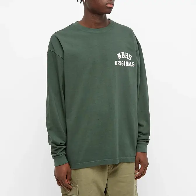A BATHING APE® Team Logo-print T-shirt Long Sleeve T-Shirt Green