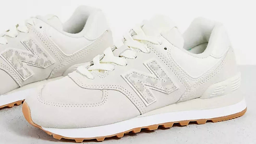 New Balance 574 White Leopard