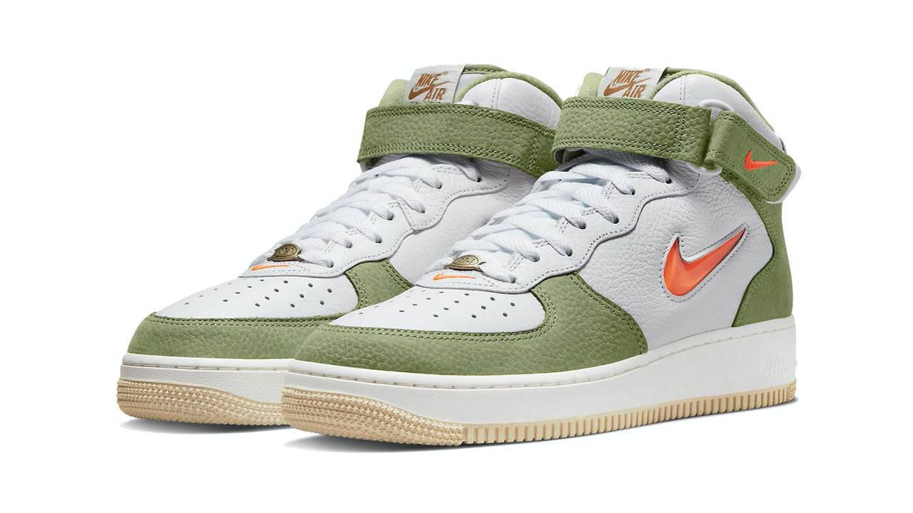 nike af1 mid olive orange 1