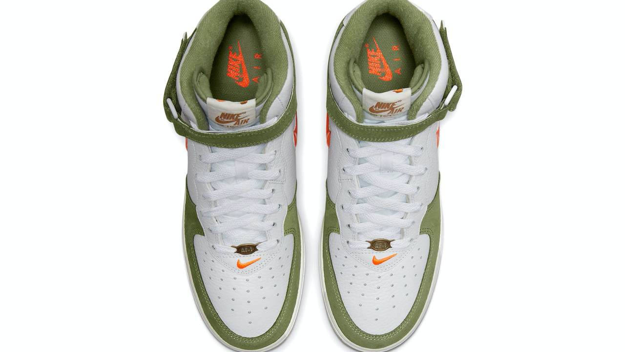 nike af1 mid olive orange 4