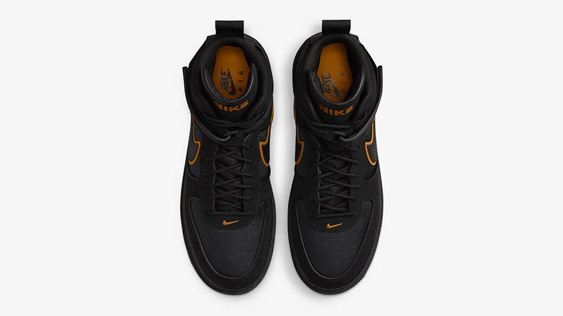 Nike Air Force 1 Boot Cordura Black Gold Middle