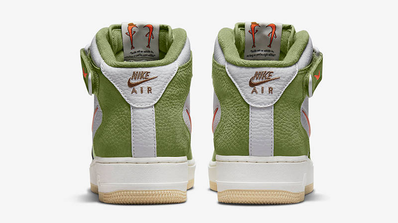 Nike Air Force 1 Mid Olive Orange DQ3505-100 Back