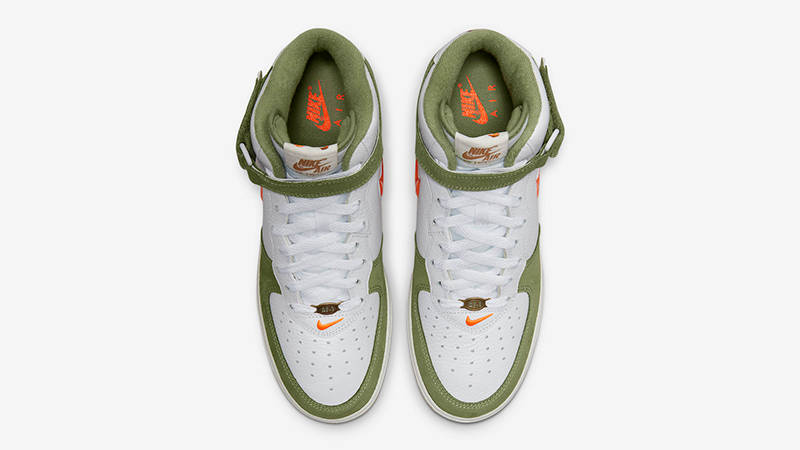 Nike Air Force 1 Mid Olive Orange DQ3505-100 Top