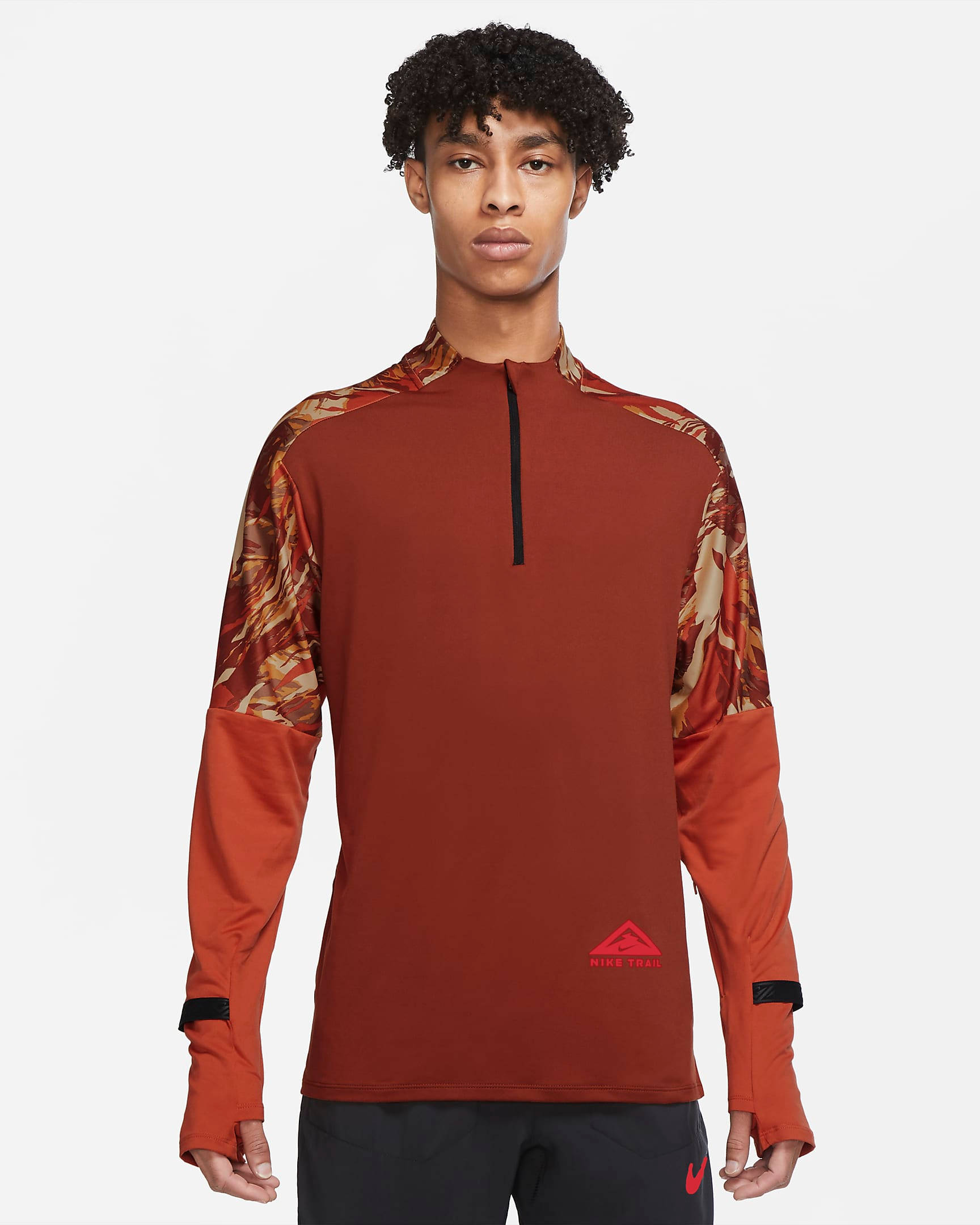 long sleeve 1 2 zip running top