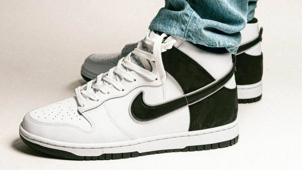 Image via 43einhalb nike dunk high grid tongue