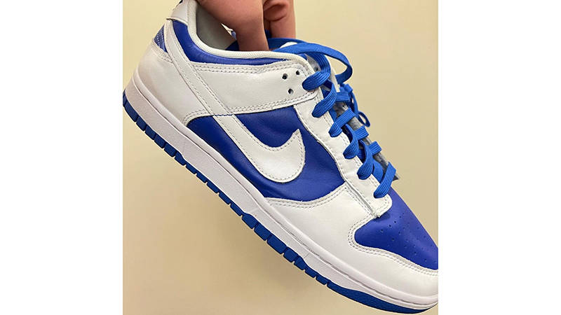 Nike Dunk Low White Blue Side 2