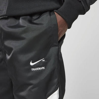 Nike Mega Swoosh Satin Jogger - Black | The Sole Supplier