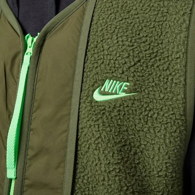 Nike Sherpa Vest Green Detail
