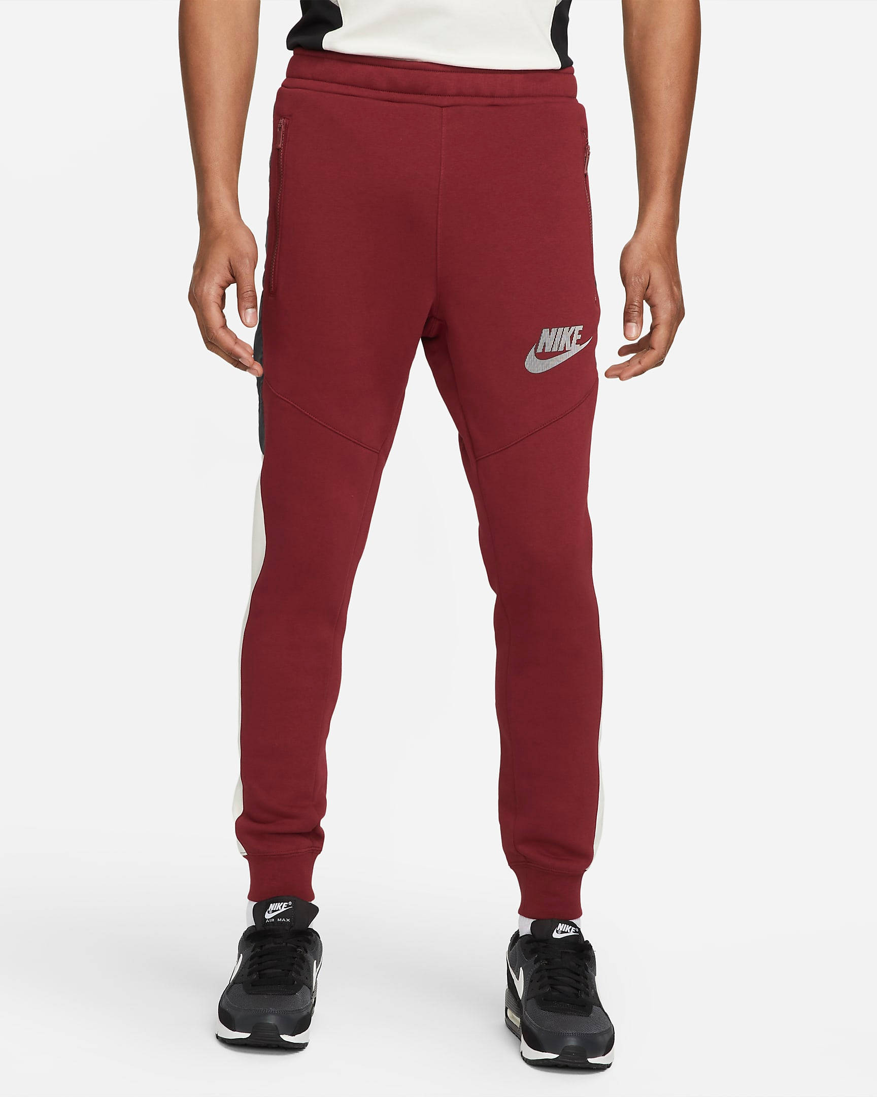 red nike air joggers