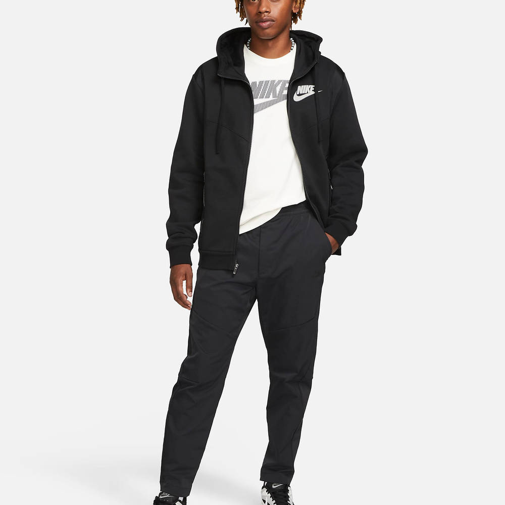Nike Sportswear Hybrid Full-Zip Fleece Hoodie - Black | The Sole Supplier