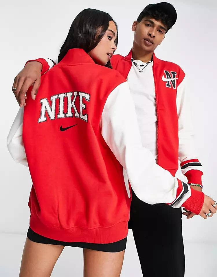 Nike Sportswear Retro Fleece Jacket University Red Back