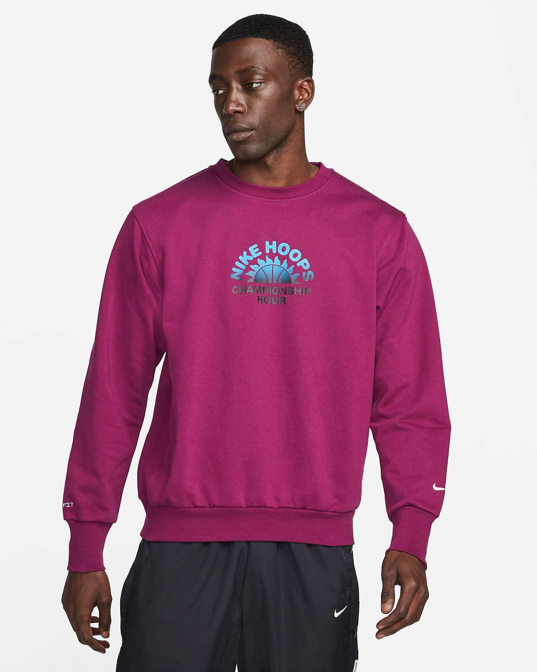 nike purple crew neck