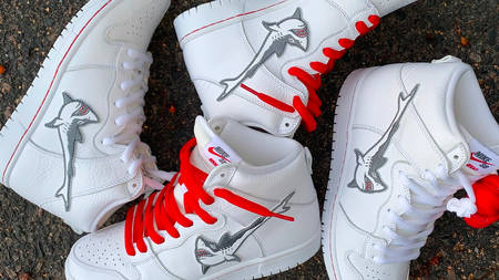 The Oski x Nike SB Dunk High "Great White Shark" Finally Gets a Release Date The Oski x Nike SB Dunk High "Great White Shark" Finally Gets a Release Date