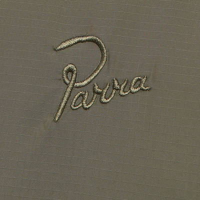 Parra Sitting Pear Puffer Vest Olive Detail