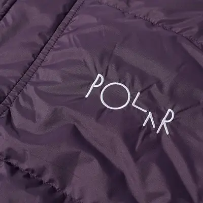 Polar Skate Co. Basic Puffer Jacket Dark Violet Detail 2