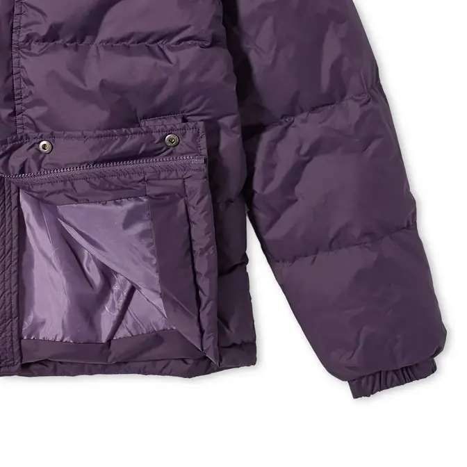 Polar Skate Co. Basic Puffer Jacket Dark Violet Detail