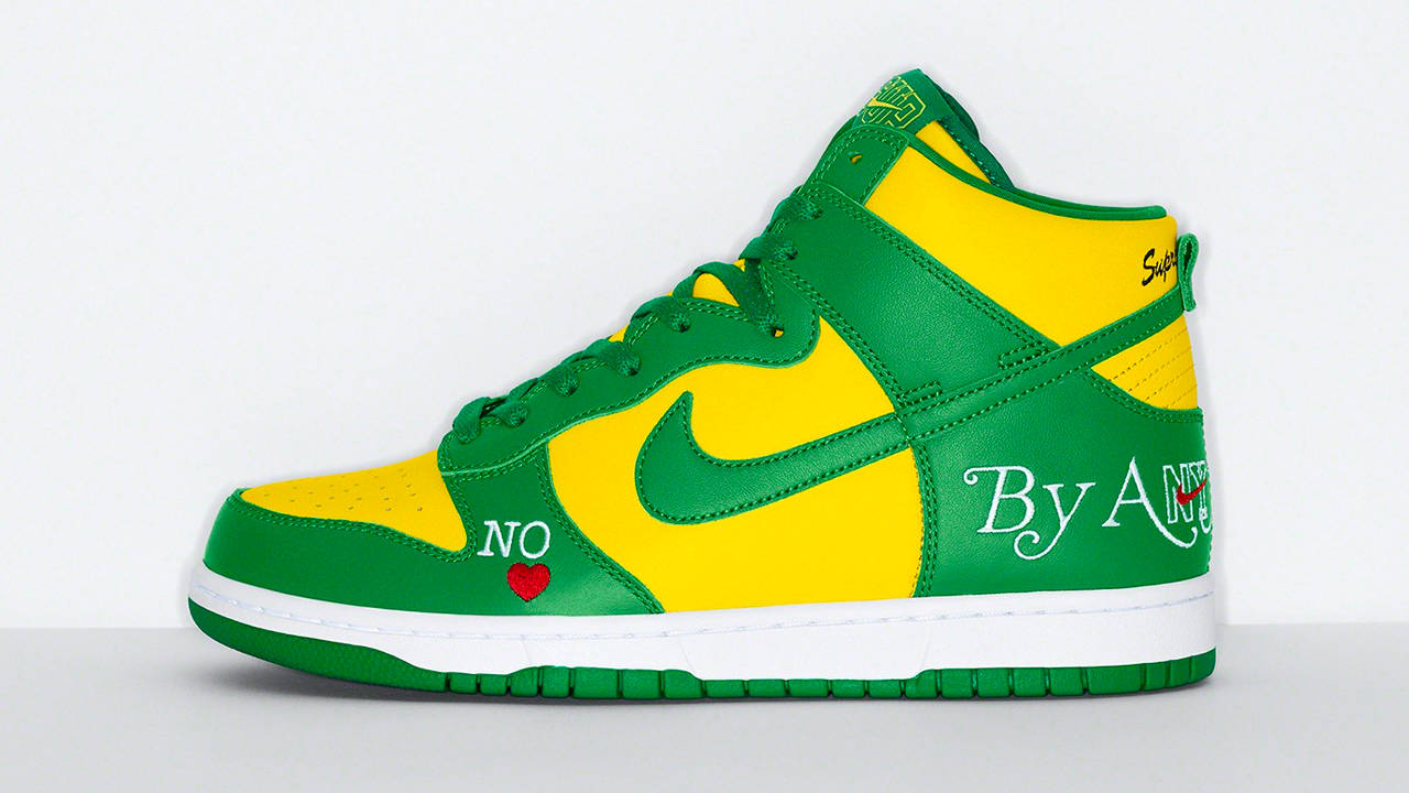 The Supreme x Nike SB Dunk High "By Any Means" Gets Officially Unveiled