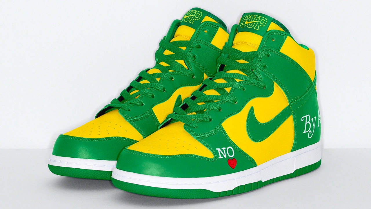 The Supreme x Nike SB Dunk High "By Any Means" Gets Officially Unveiled