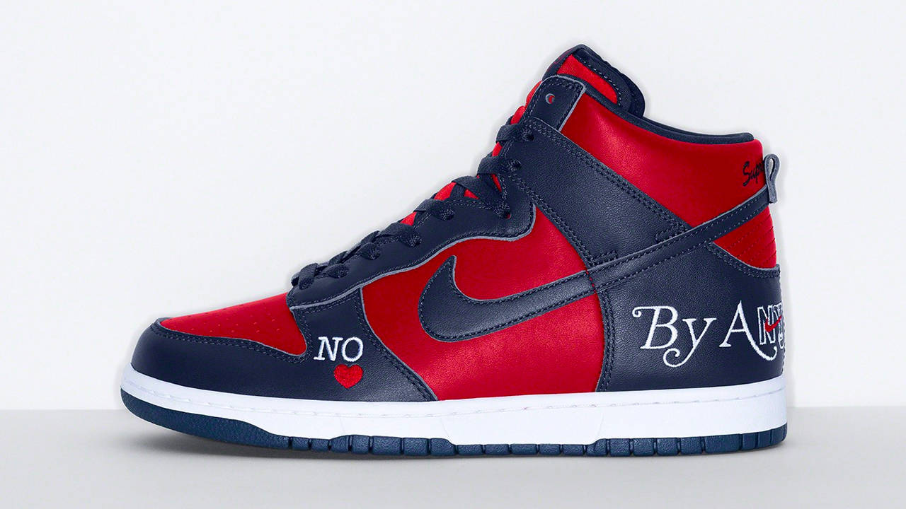 The Supreme x Nike SB Dunk High "By Any Means" Gets Officially Unveiled