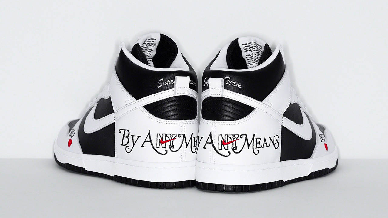 The Supreme x Nike SB Dunk High "By Any Means" Gets Officially Unveiled