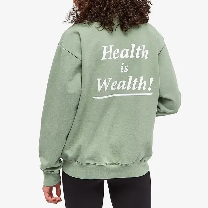 Sporty Rich Health Is Wealth Sweatshirt Where To Buy The Sole Supplier