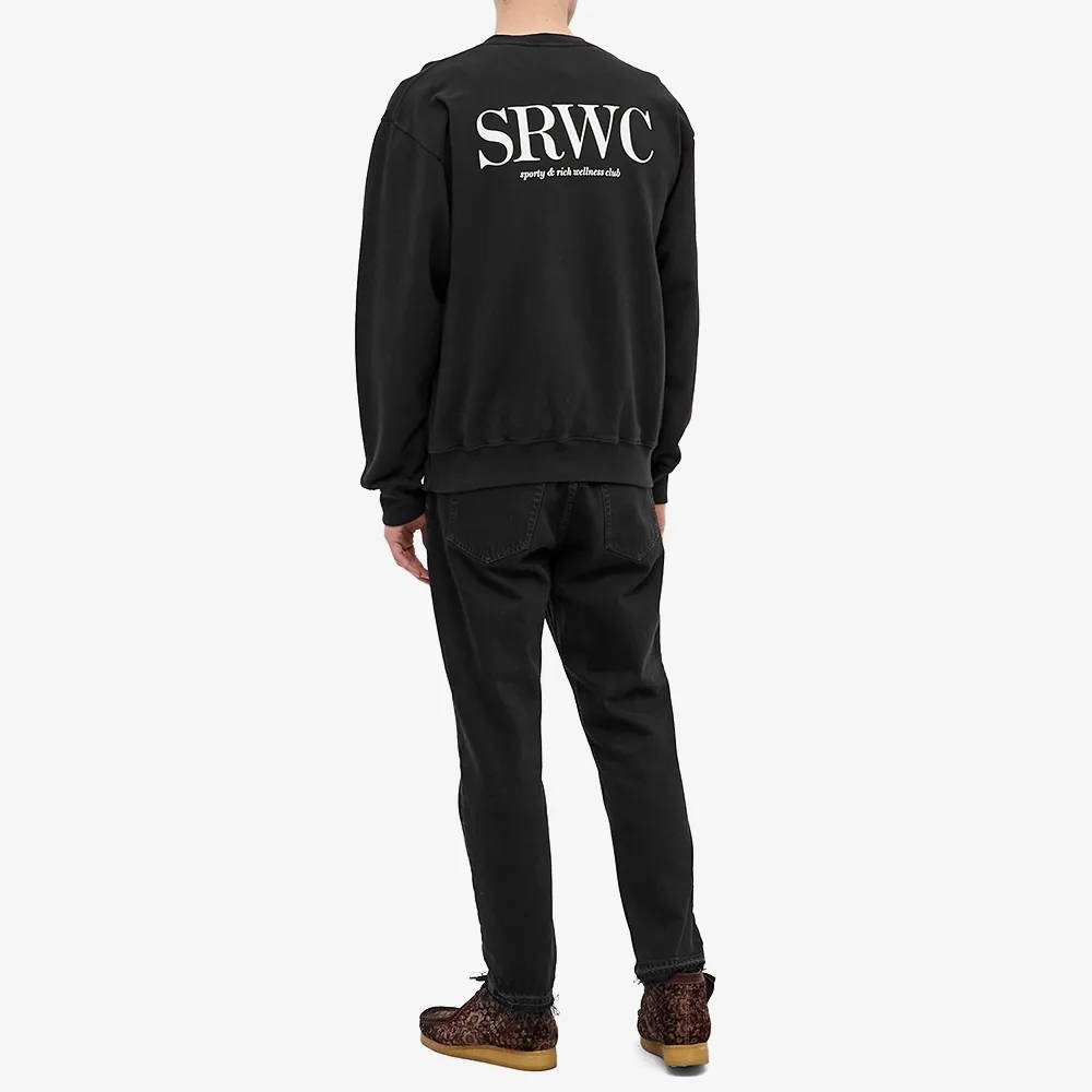 Sporty & Rich Upper East Side Crewneck Sweatshirt in purchases Black Medium Unisex Pullove