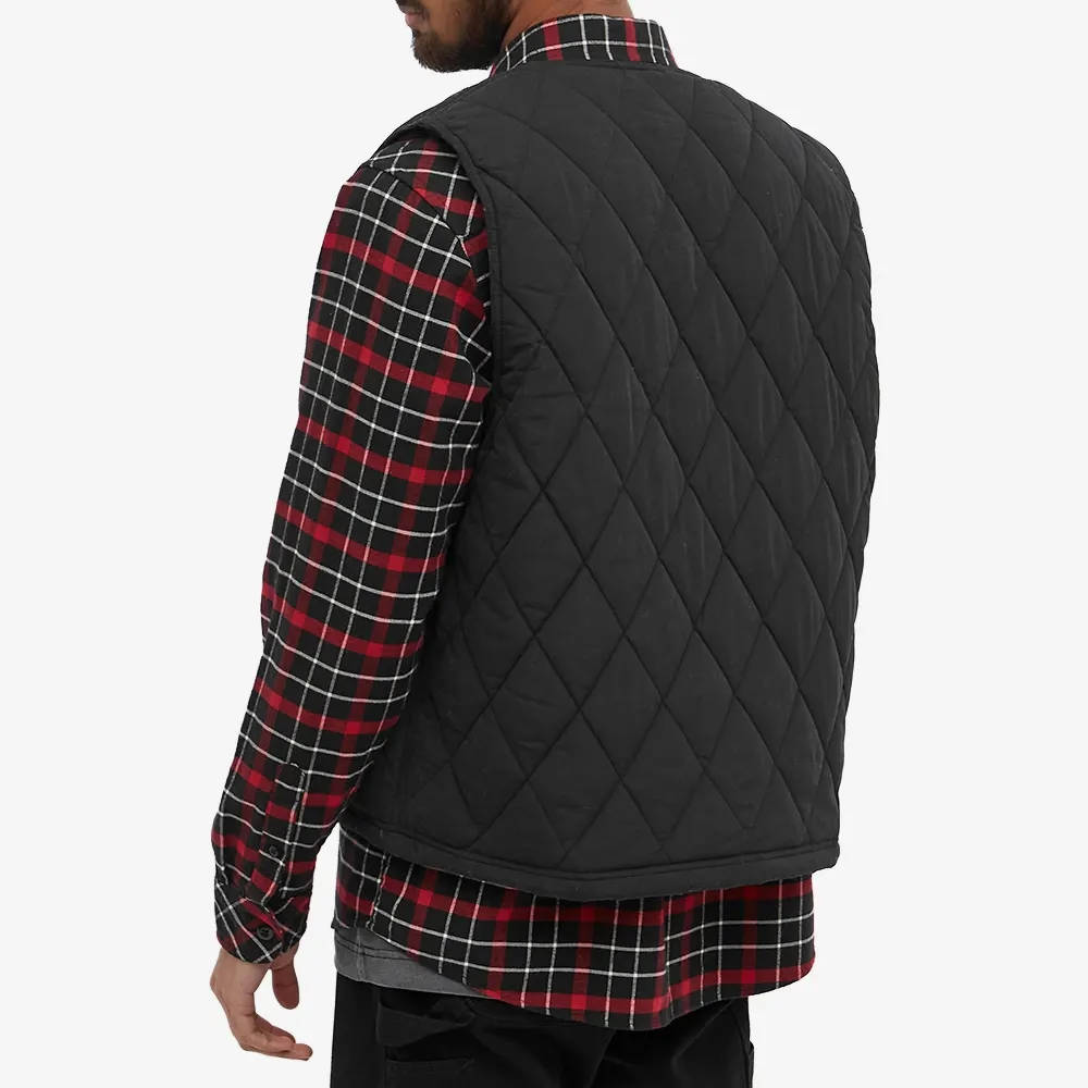 Stussy Diamond Quilted Vest - Black | The Sole Supplier