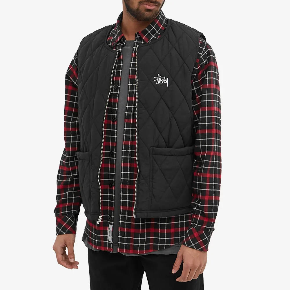 在庫処分・数量限定 STUSSY DIAMOND QUILTED VEST | southbayplanning.com