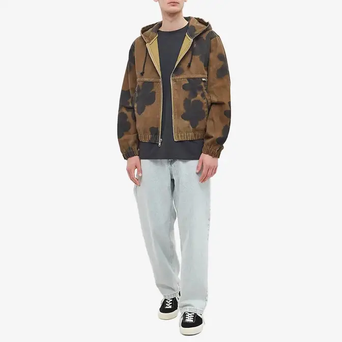 floral dye work jacket