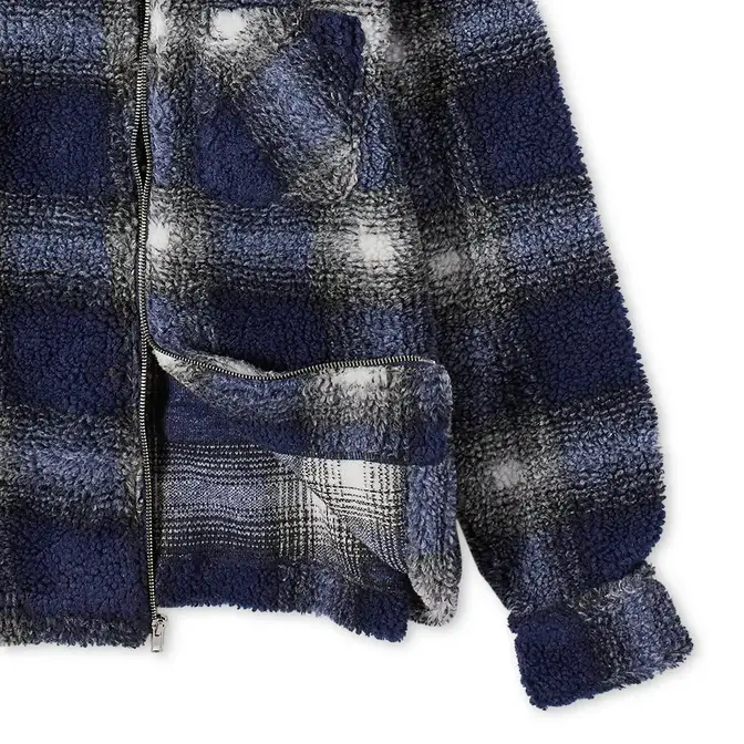 Stussy Shadow Plaid Sherpa Zip Shirt | Where To Buy | The Sole