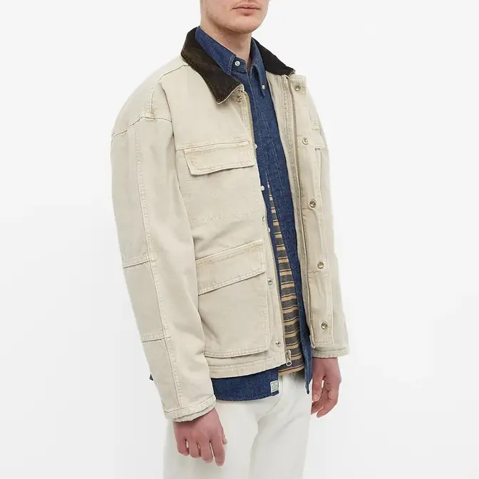 Stussy Washed Canvas Shop Jacket | Where To Buy | 115589-BONE