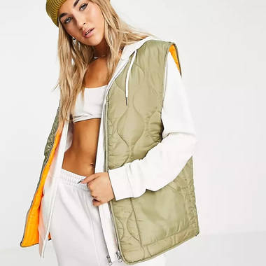 Topshop Quilted Bomber Gilet