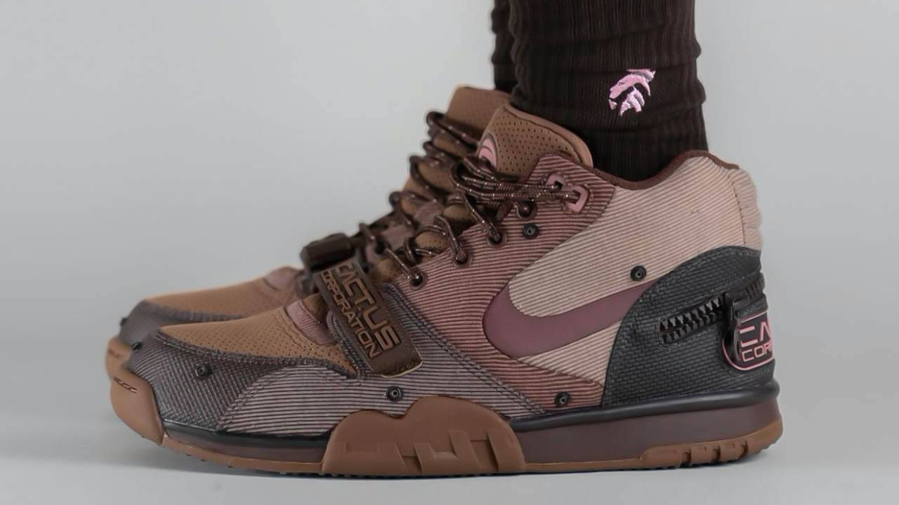 travis scott x nike air trainer 1 wheat 1