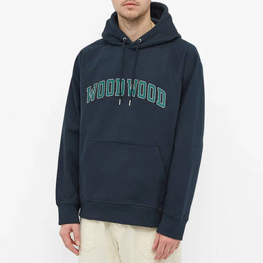 Wood Wood Fred Arch Logo Popover Hoodie
