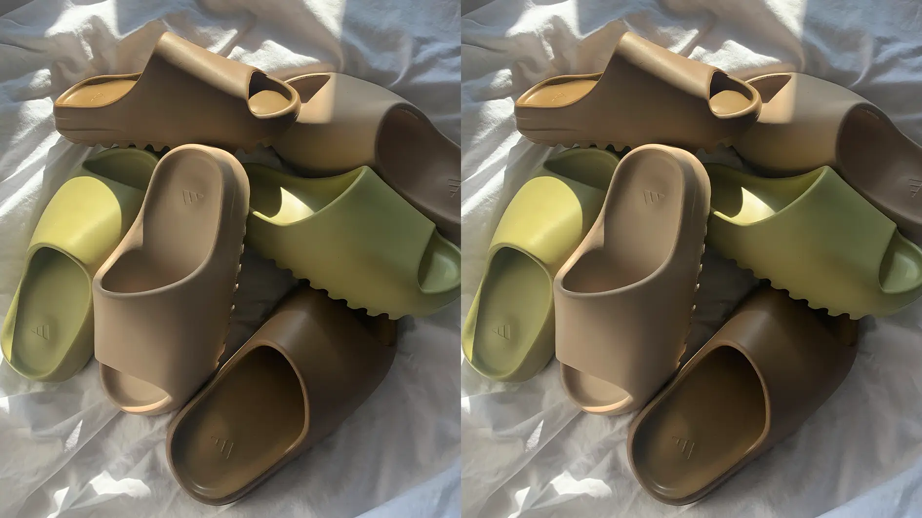 Olive yeezy online slides