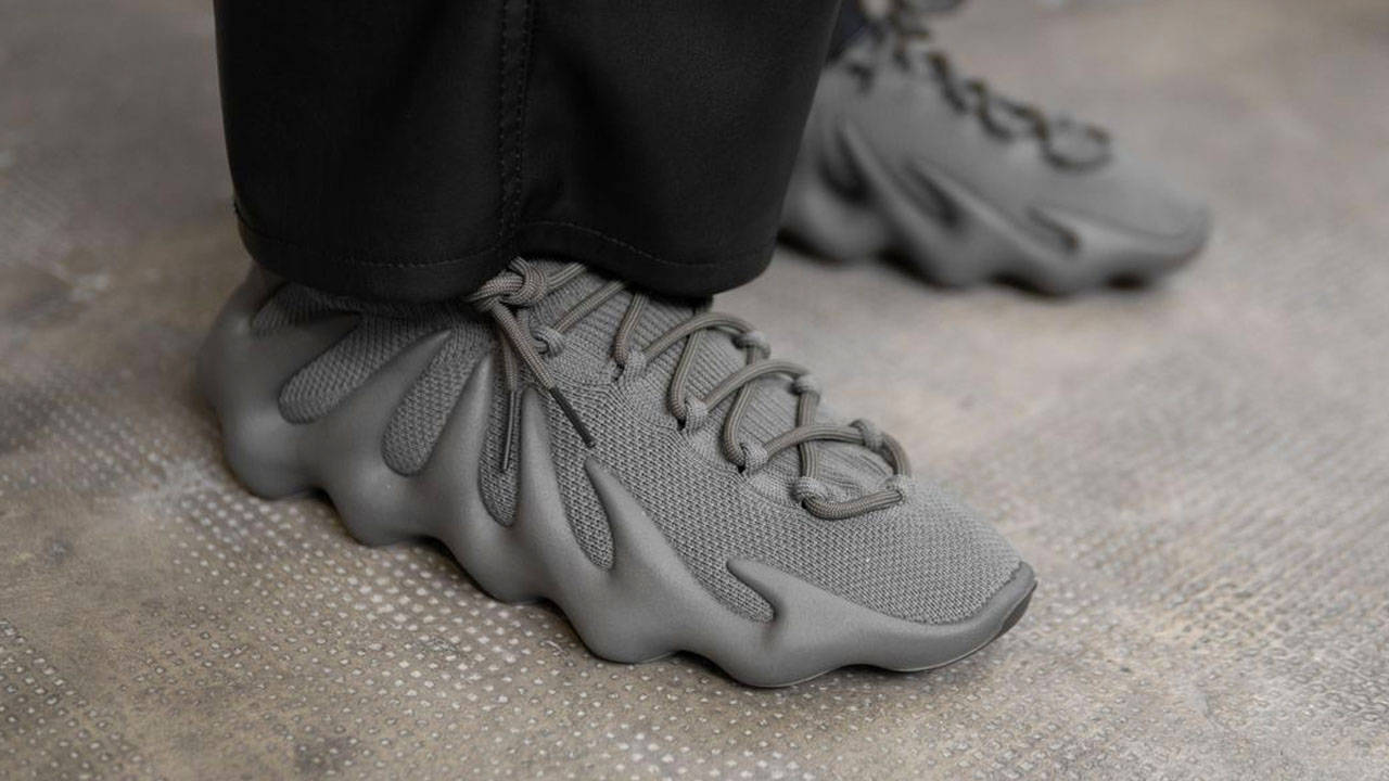 yeezy 450 dark slate on feet