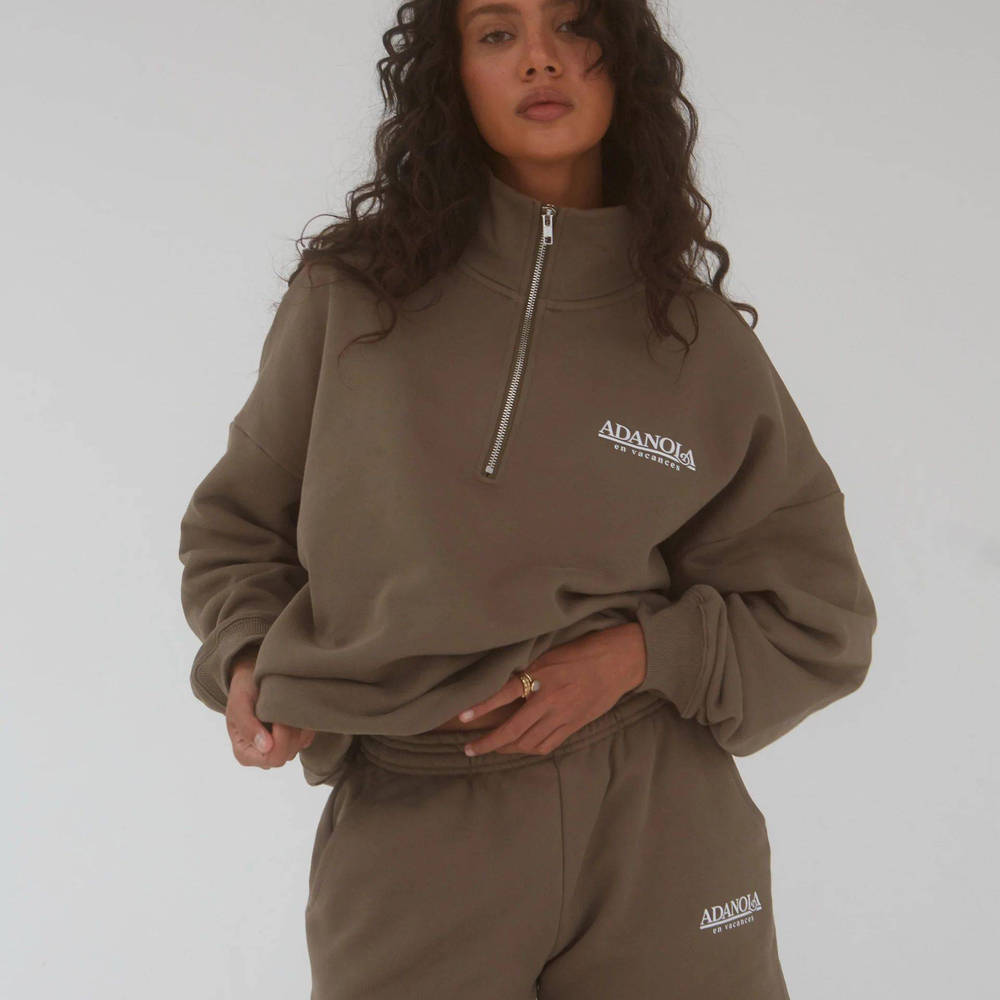 Adanola Oversized Funnel Neck Zip 