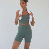 Adanola Ultimate Crop Shorts Sea Green Feature